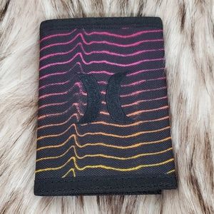 3/$20 Hurley Pink Print Tri Fold Wallet